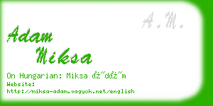 adam miksa business card